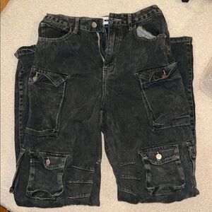 Fashion nova dark green cargos